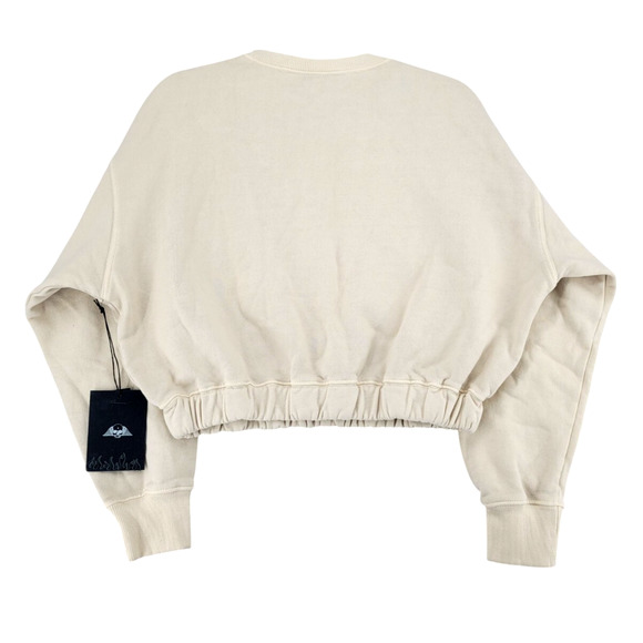 Civil Regime Flame Graphic Cropped Sweatshirt Size Large - Picture 2 of 6